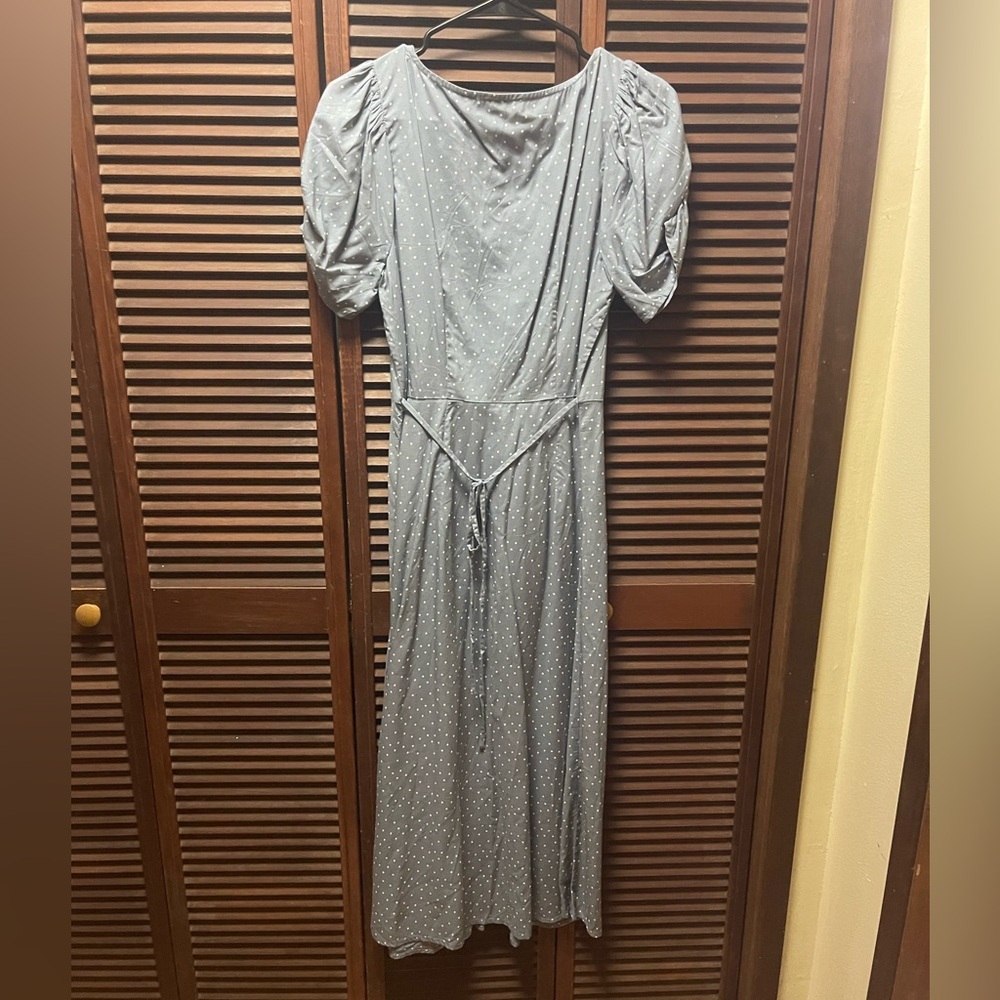 Madewell Leedra Polka Dot Midi Dress Cottagecore Romantic Button Front Size 0 - Picture 5 of 6